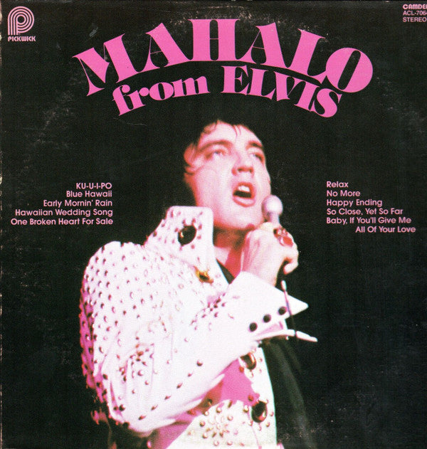 Elvis Presley : Mahalo From Elvis (LP,Compilation,Stereo)