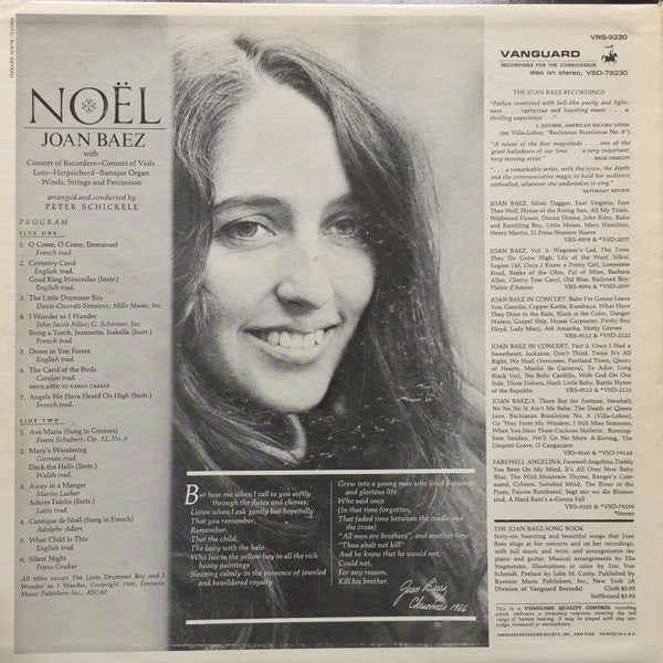 Joan Baez : Noël (LP,Album,Reissue,Stereo)