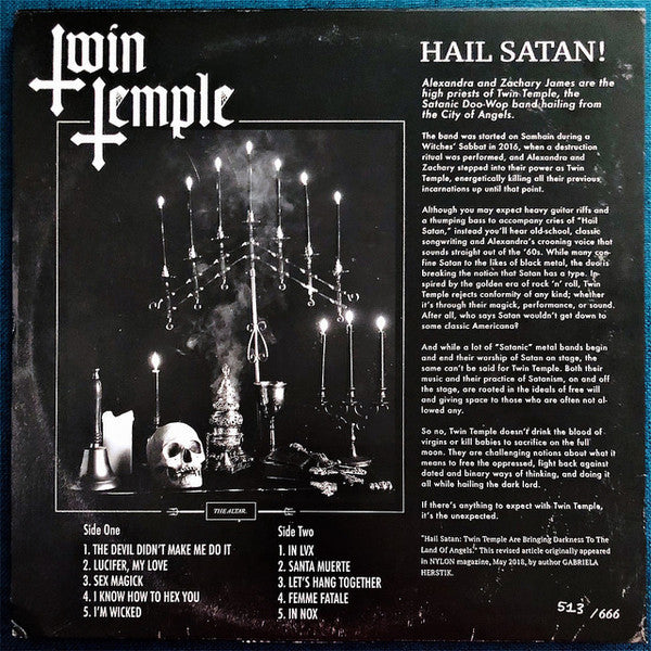 Twin Temple : Twin Temple (Bring You Their Signature Sound.... Satanic Doo-Wop) (LP,Album,Limited Edition,Numbered,Mono)
