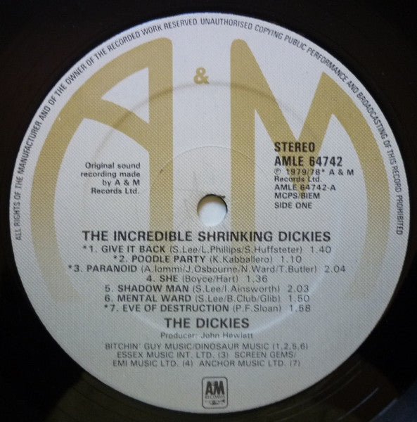 Dickies, The : The Incredible Shrinking Dickies (Album,LP)