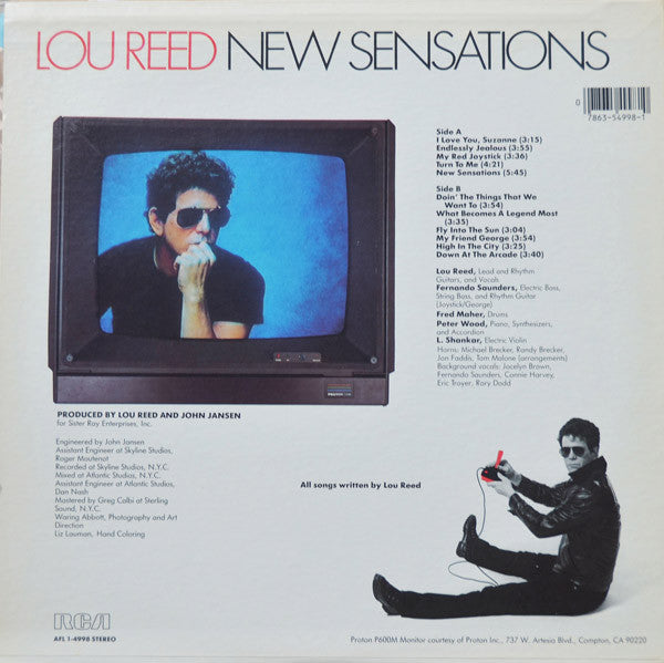 Lou Reed : New Sensations (LP,Album,Stereo)