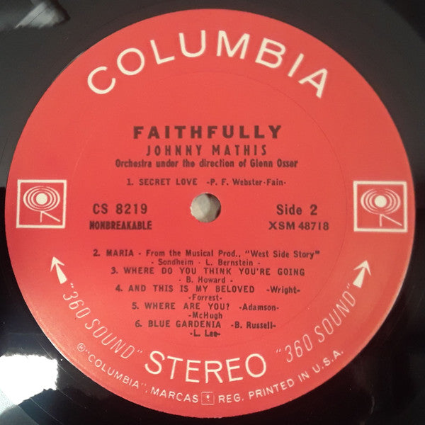Johnny Mathis : Faithfully (LP,Album,Repress,Stereo)
