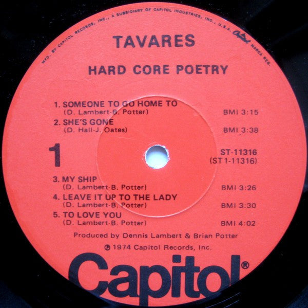 Tavares : Hard Core Poetry (LP,Album)