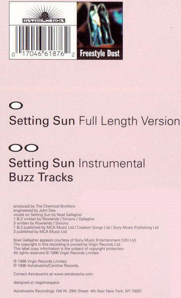 Chemical Brothers, The : Setting Sun (12")
