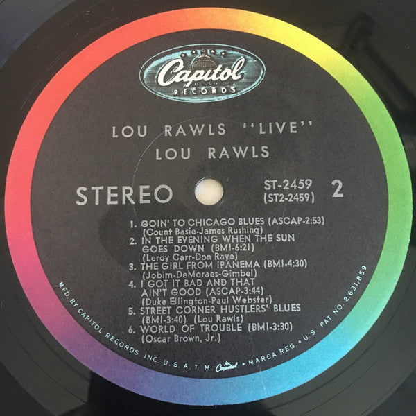 Lou Rawls : Live! (LP,Album,Stereo)