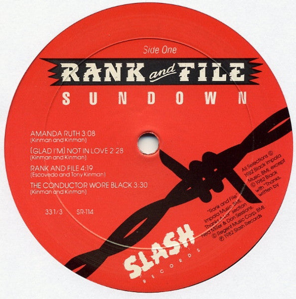 Rank & File : Sundown (LP,Album)