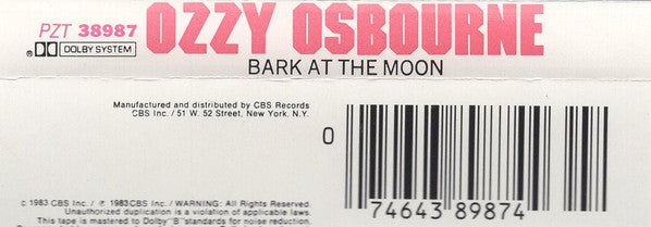 Ozzy Osbourne : Bark At The Moon (Album)