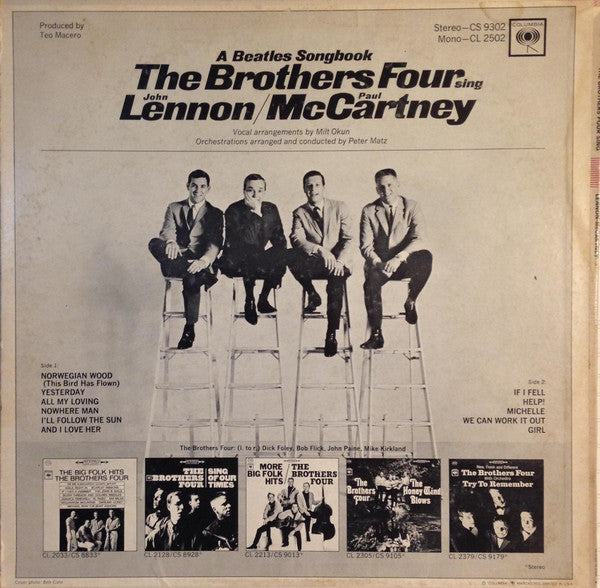 Brothers Four, The Sing Lennon-McCartney : A Beatles Songbook (LP,Album,Stereo)