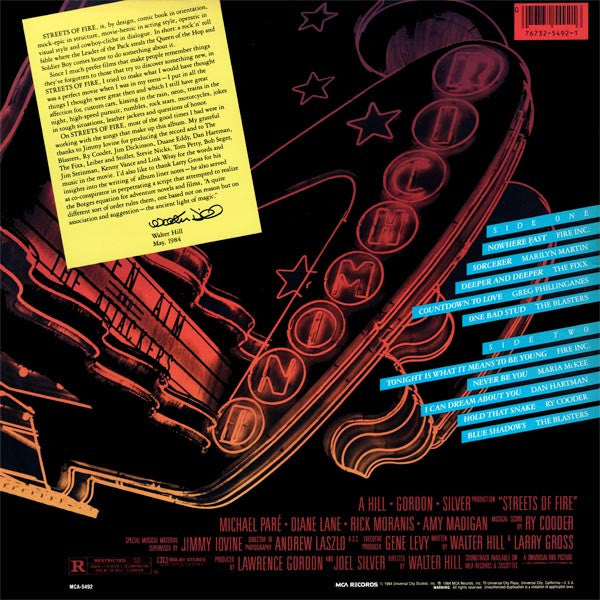 Various : Streets Of Fire - Music From The Original Motion Picture Soundtrack (LP,Compilation)