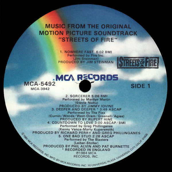 Various : Streets Of Fire - Music From The Original Motion Picture Soundtrack (LP,Compilation)