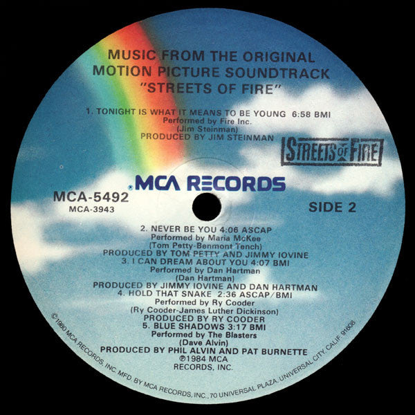 Various : Streets Of Fire - Music From The Original Motion Picture Soundtrack (LP,Compilation)