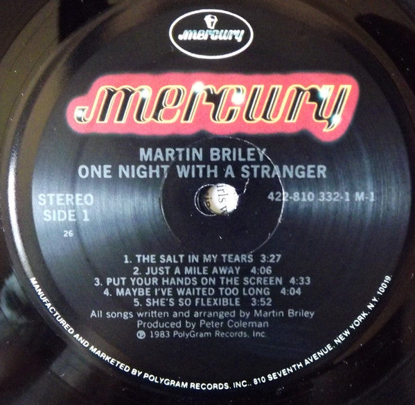 Martin Briley : One Night With A Stranger (LP,Album)