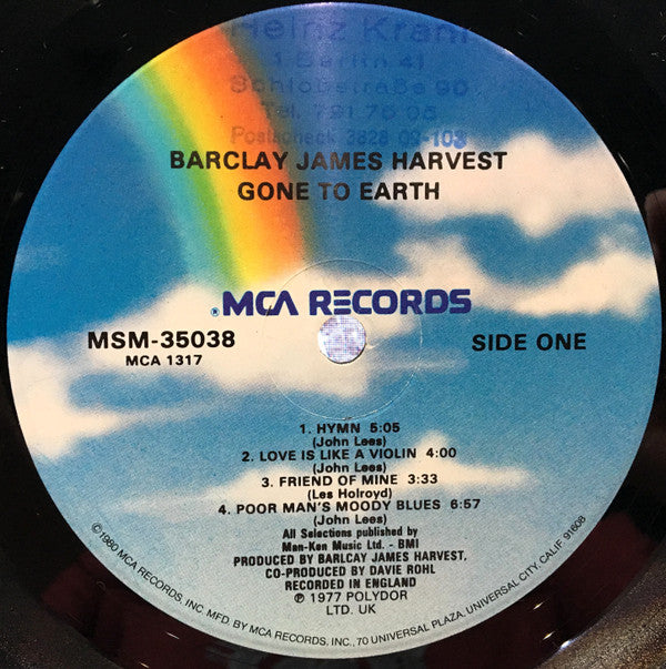 Barclay James Harvest : Gone To Earth (LP,Album,Reissue)