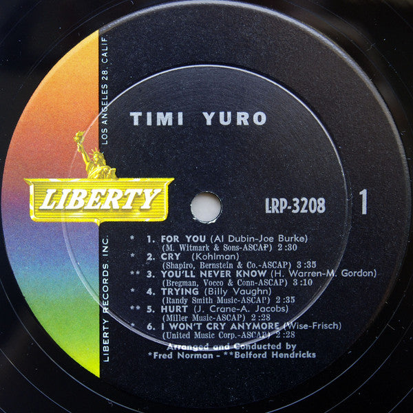 Timi Yuro : Hurt!!!!!!! (LP,Album,Mono)