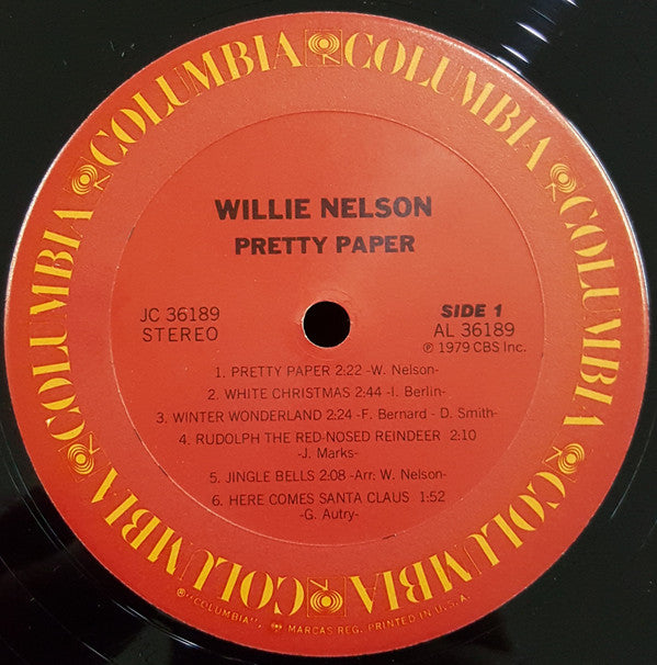 Willie Nelson : Pretty Paper (LP,Album,Stereo)