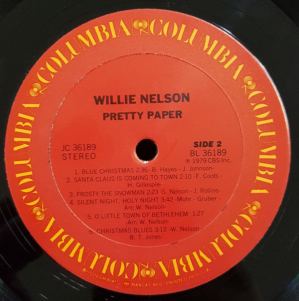 Willie Nelson : Pretty Paper (LP,Album,Stereo)