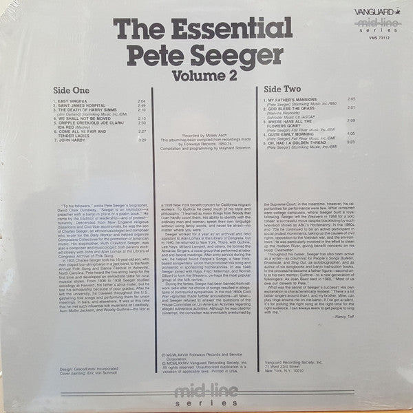 Pete Seeger : The Essential Pete Seeger - Volume 2 (LP,Compilation,Mono)