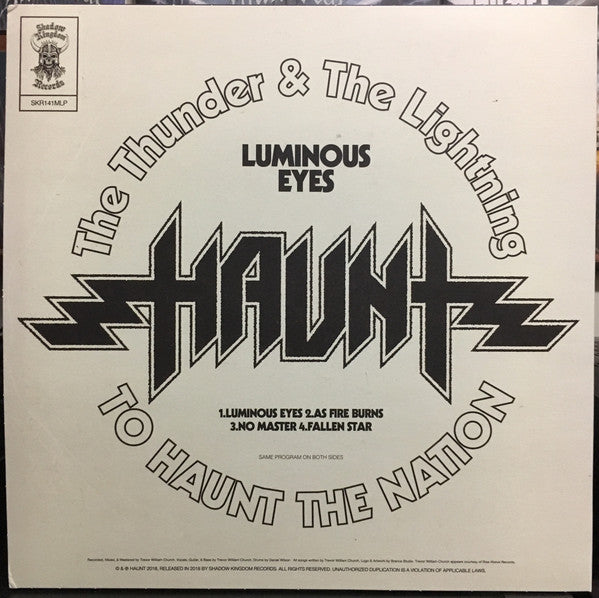 Haunt (7) : Luminous Eyes (12",EP,Limited Edition,Repress)