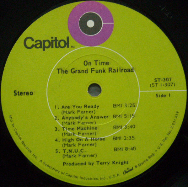 Grand Funk Railroad : On Time (LP,Album)