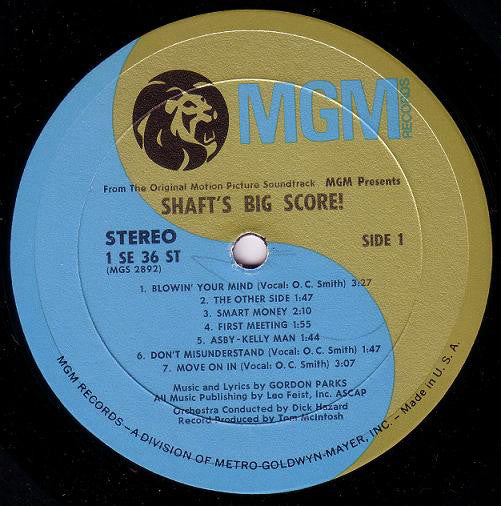 Gordon Parks : Shaft's Big Score! - The Original Motion Picture Soundtrack (LP,Album)