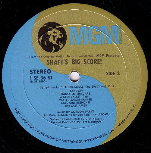 Gordon Parks : Shaft's Big Score! - The Original Motion Picture Soundtrack (LP,Album)