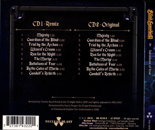 Blind Guardian : Battalions Of Fear (Album,Remastered)