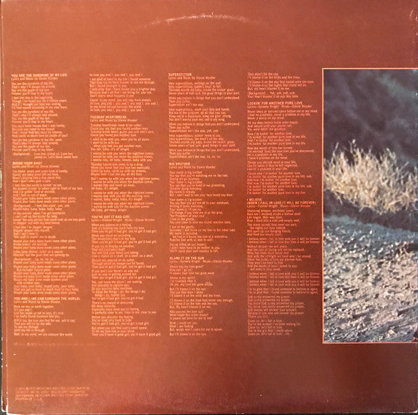 Stevie Wonder : Talking Book (LP,Album,Repress)