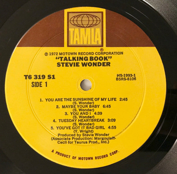 Stevie Wonder : Talking Book (LP,Album,Repress)