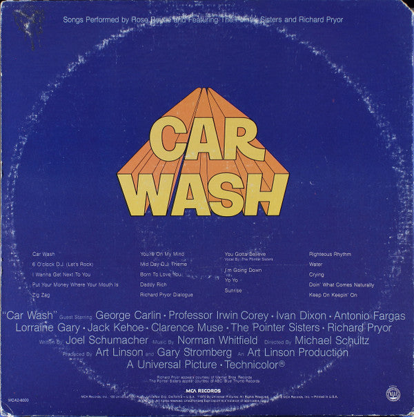 Norman Whitfield : Car Wash (Original Motion Picture Soundtrack) (LP,Album,Stereo)
