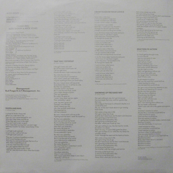 Foreigner : Agent Provocateur (LP,Album,Stereo)