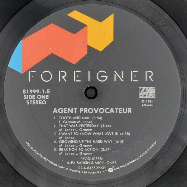 Foreigner : Agent Provocateur (LP,Album,Stereo)