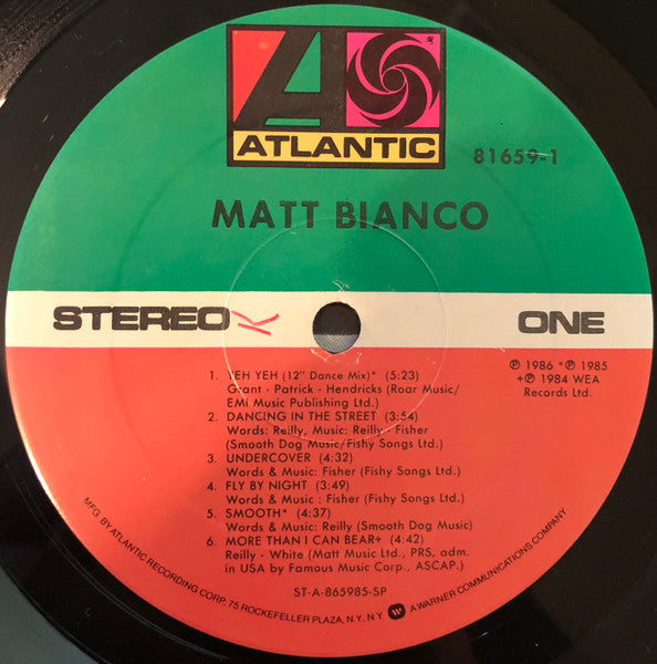 Matt Bianco : Matt Bianco (LP,Album)