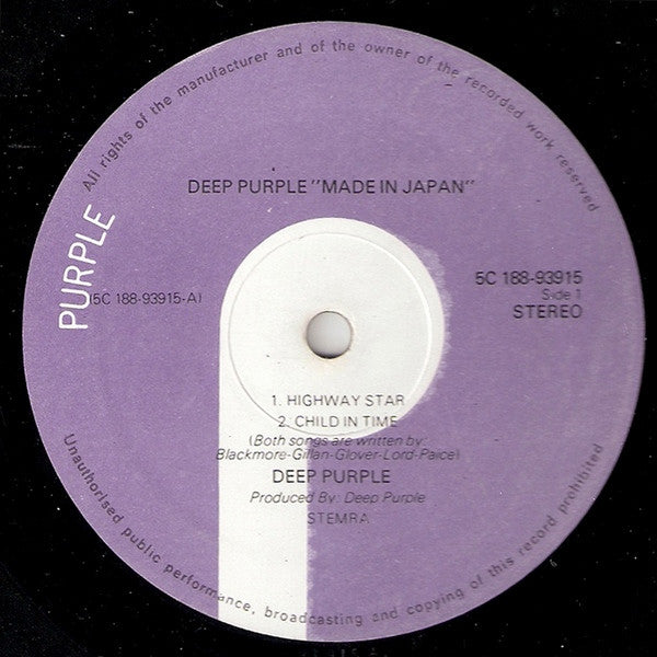 Deep Purple : Made In Japan (LP,Album)