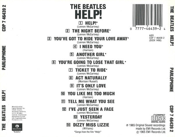 Beatles, The : Help! (Album,Reissue,Remastered,Stereo)