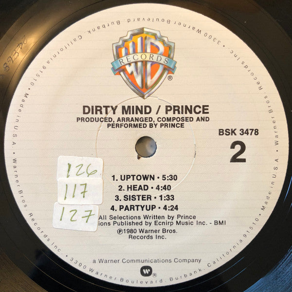 Prince : Dirty Mind (LP,Album,Stereo)