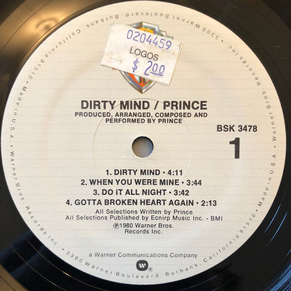 Prince : Dirty Mind (LP,Album,Stereo)