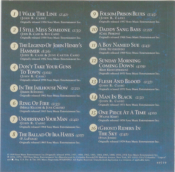 Johnny Cash : 16 Biggest Hits (HDCD,Compilation)