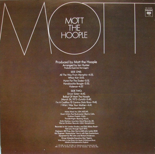 Mott The Hoople : Mott (LP,Album)