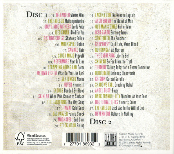Various : 20 Years Of Century Media: 1996-2000 (Compilation)
