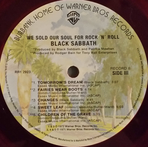 Black Sabbath : We Sold Our Soul For Rock 'N' Roll (LP,Compilation,Reissue,Remastered,Stereo)