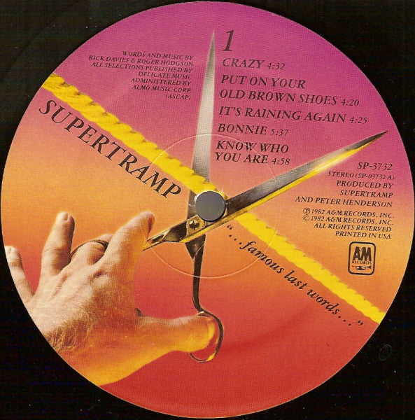Supertramp : "...Famous Last Words..." (LP,Album)