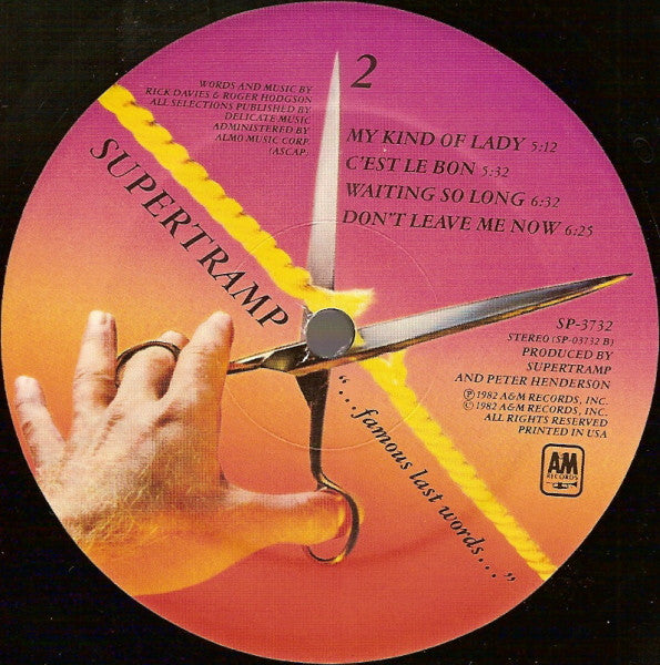 Supertramp : "...Famous Last Words..." (LP,Album)