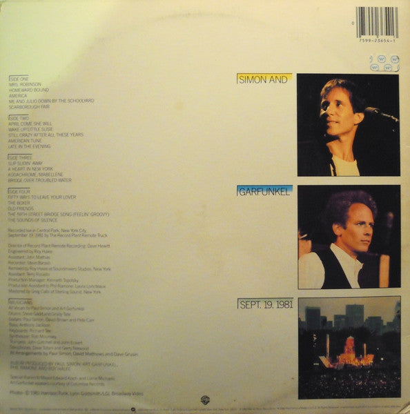 Simon & Garfunkel : The Concert In Central Park (LP,Album)