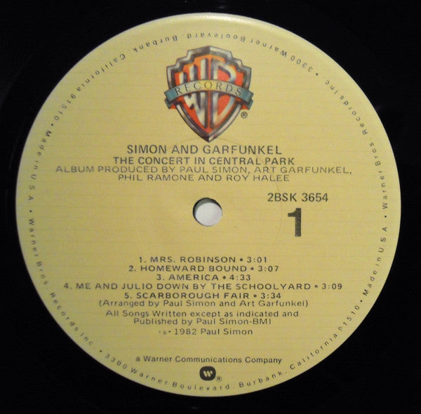 Simon & Garfunkel : The Concert In Central Park (LP,Album)
