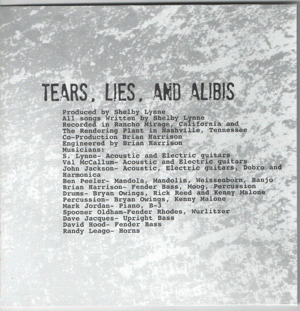 Shelby Lynne : Tears, Lies, And Alibis (Album)