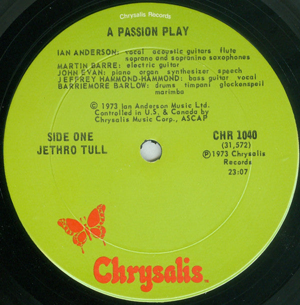 Jethro Tull : A Passion Play (LP,Album,Stereo)