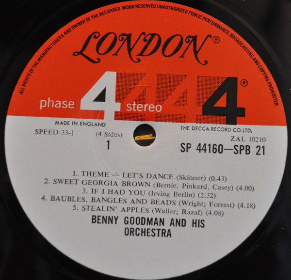 Benny Goodman : Benny Goodman Today (LP,Stereo)