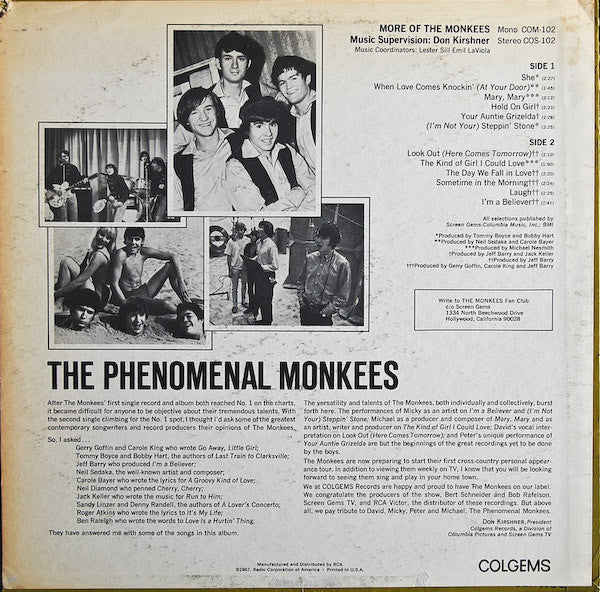 Monkees, The : More Of The Monkees (LP,Album,Stereo)