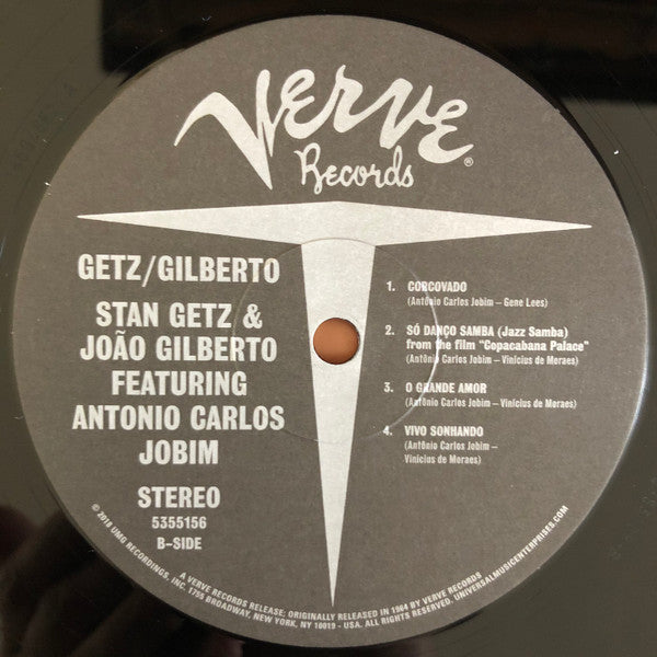 Stan Getz / João Gilberto Featuring Antonio Carlos Jobim : Getz / Gilberto (LP,Album,Reissue,Stereo)