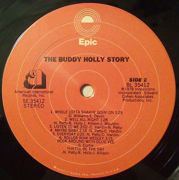 Gary Busey : The Buddy Holly Story (LP,Album,Stereo)